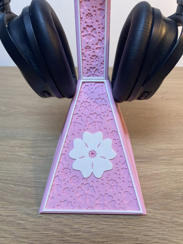 Support casque audio et gaming - fleur de sakura centre fleur Support casque audio - Fleur sakura