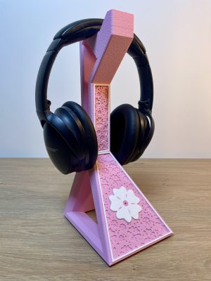 Support casque audio et gaming - fleur de sakura coté droit Support casque audio - Fleur sakura