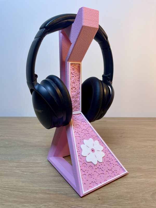 Support casque audio et gaming - fleur de sakura coté droit Support casque audio - Fleur sakura