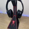 support casque audio_gaming mise en avant_Noir+Rouge Support casque audio - Araignée