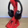 support casque audio_gaming mise en avant_Rouge+Noir Support casque audio - Araignée
