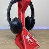 support casque audio_gaming mise en avant_rouge+Blanc Support casque audio - Araignée