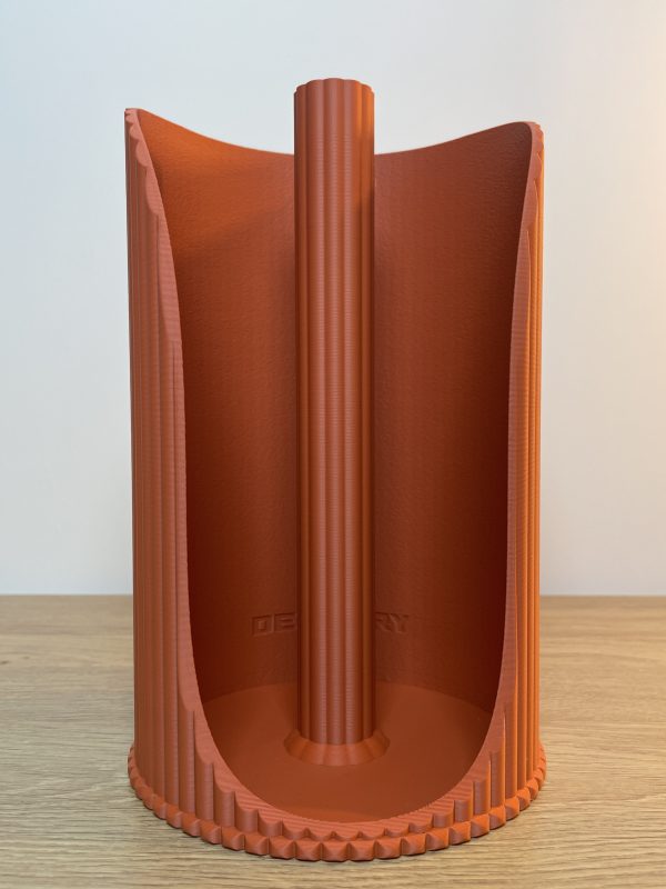 Rouleau essuis tout Terracota vu face Porte essuie-tout design cannelé