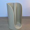 Rouleau essuis tout beige vu dessus Porte essuie-tout design cannelé