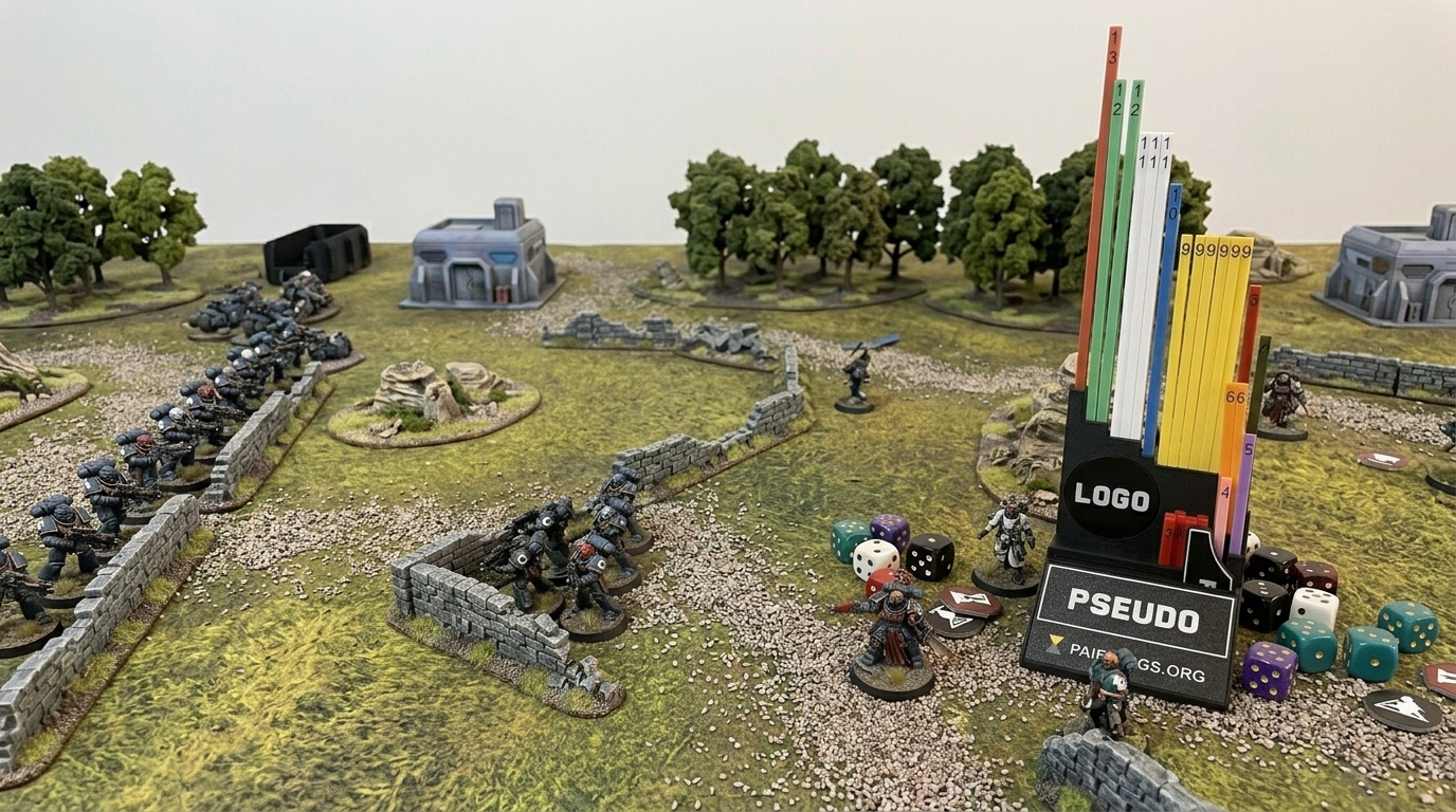 Pack réglettes Arcane compatible Age of Sigmar sur une table de jeu