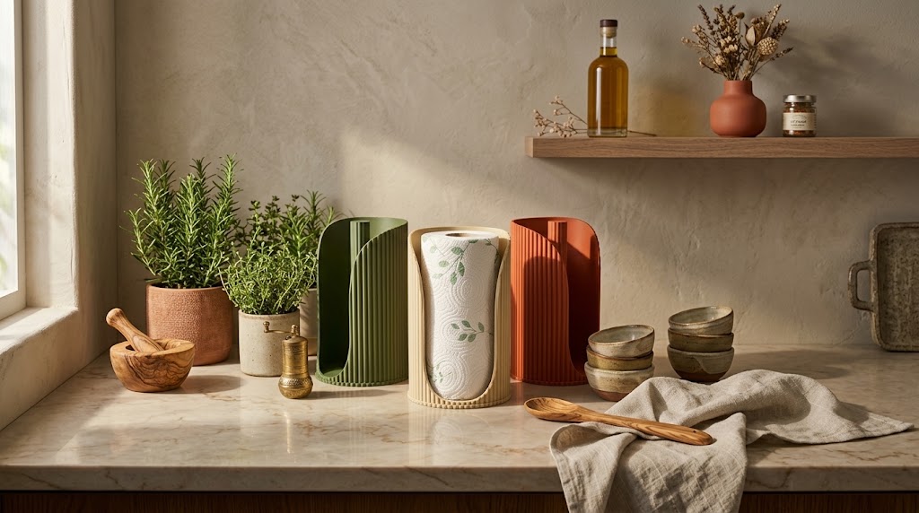 Trois porte essuie-tout design Deskary dans une cuisine